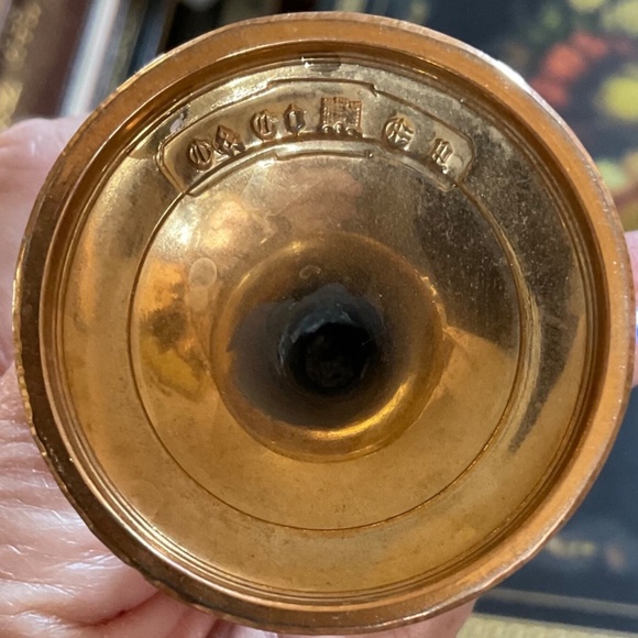 Vintage Corbell & Co. Gold Plated Mini Cordials Liqueur Set 2 Goblets 3.5” - Picture 4 of 9